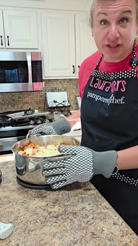 Chicken Parmesan Meatball Casserole
